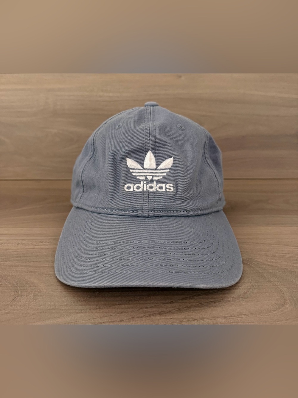 Adidas Men's Adjustable Hat Gray Size Embroidered Trefoil Logo